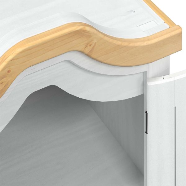 Шкафове с рафт Бяло 55 x 52 x 170 см Солидно борово дърво