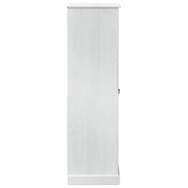 Шкафове с чекмедже Бяло 55 x 50 x 170 см Солидно борово дърво