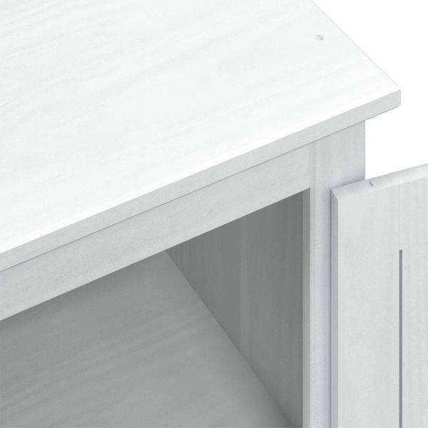 Шкафове с чекмедже Бяло 55 x 50 x 170 см Солидно борово дърво