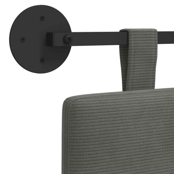 Висяща табла Тъмен сив 150 x 55 x 5 см Кордюрова тъкан