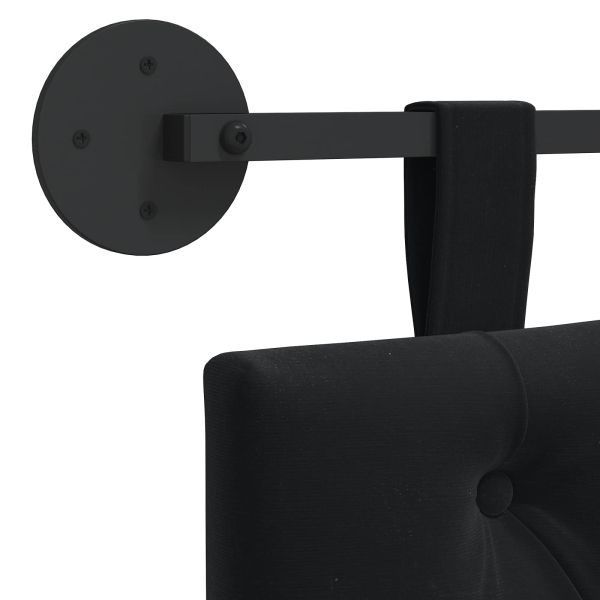 Висяща табла Монтиране на стена Черен 90 x 55 x 7 см Кадифе