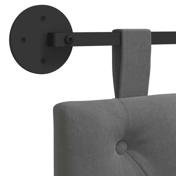 Висяща табла Тъмен сив 110 x 55 x 7 см Кадифе