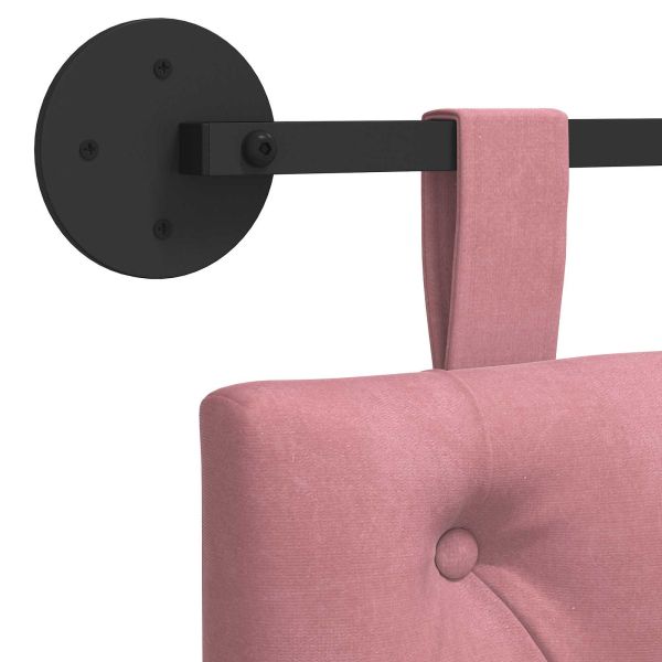 Висяща табла Монтиране на стена Розово 110 x 55 x 7 см Кадифе