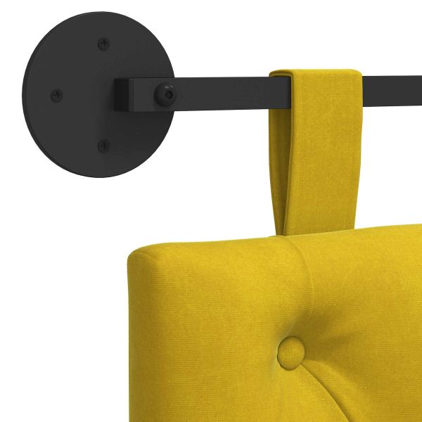Висяща табла Монтиране на стена Жълто 110 x 55 x 7 см Кадифе