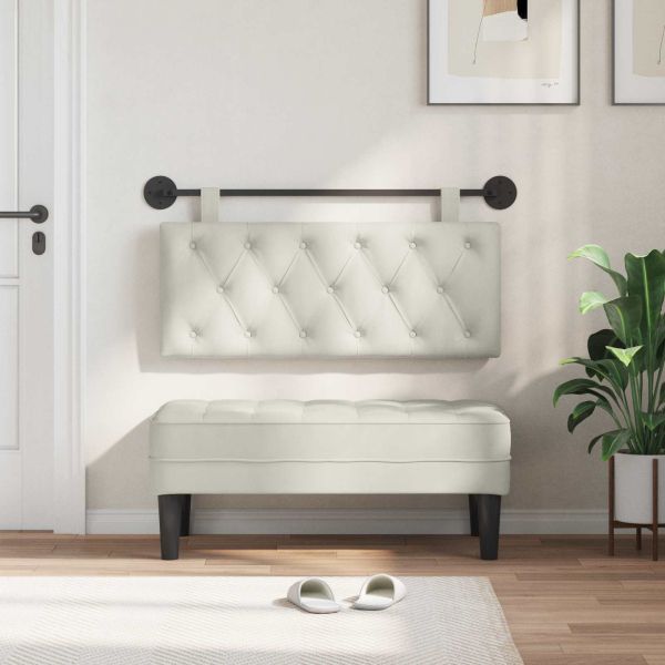 Висяща табла Монтиране на стена Крем 110 x 55 x 7 см Кадифе