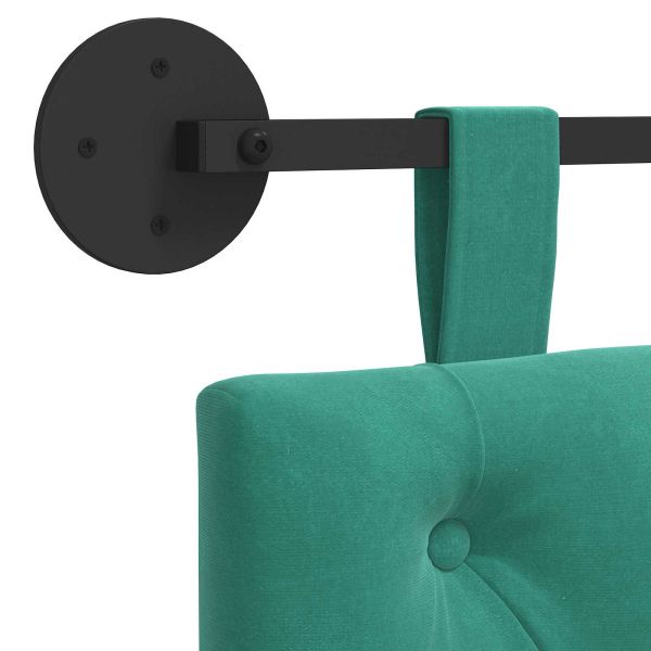 Висяща табла Монтиране на стена Тюркоаз 110 x 55 x 7 см Кадифе