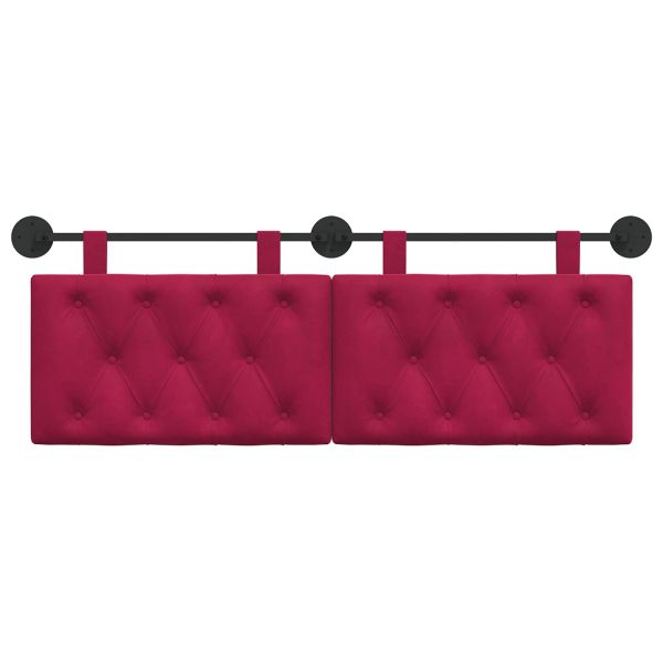 Висяща табла Виненочервен 130 x 55 x 7 см Кадифе