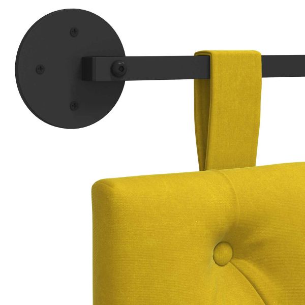 Висяща табла Монтиране на стена Жълто 130 x 55 x 7 см Кадифе