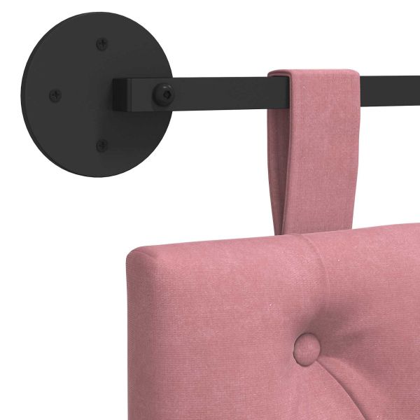 Висяща табла Монтиране на стена Розово 150 x 55 x 7 см Кадифе