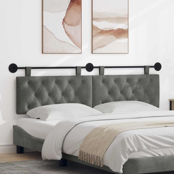 Висяща табла Тъмен сив 170 x 55 x 7 см Кадифе