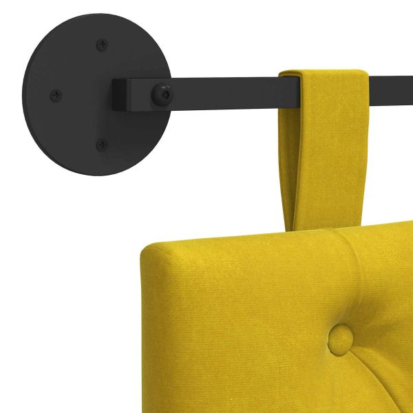 Висяща табла Монтиране на стена Жълто 170 x 55 x 7 см Кадифе