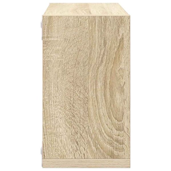 Стенни кубични рафтове, 2 бр, дъб сонома, 26x15x26 см