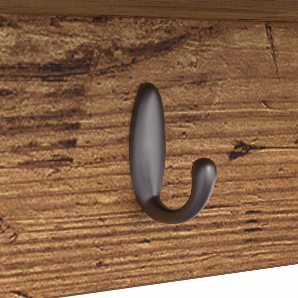 Стенен закачалка за палта с рафт Старо дърво 50 x 16 x 26 см