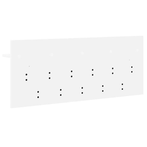 Стенен закачалка за палта Бяло 100 x 40 x 12 см Инженерно дърво