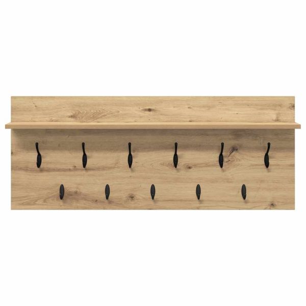 Стенен закачалка за палта Дъб 100 x 40 x 12 см Инженерно дърво