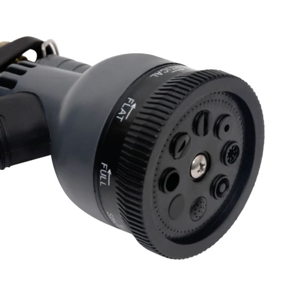 Градински маркуч с дюза сребрист 0,6" 7,5 м неръждаема стомана