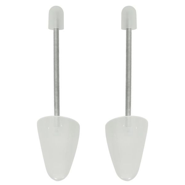 Калъпи за обувки, 5 чифта, бели, EU 38-44, пластмаса