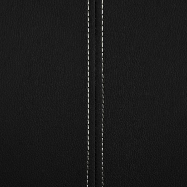 Конзолни трапезни столове, 2 бр, черни, изкуствена кожа