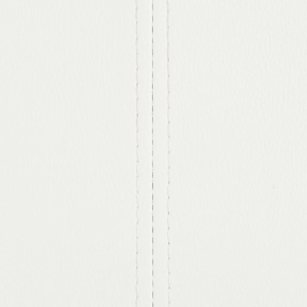 Конзолни трапезни столове, 6 бр, бели, изкуствена кожа