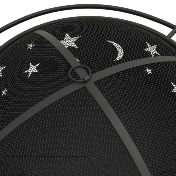 Преносимо огнище с ръжен, 76 см, XXL, стомана