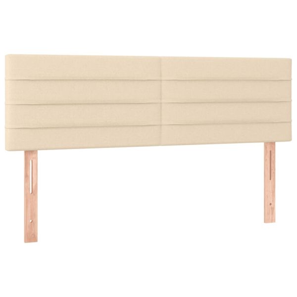 Боксспринг легло с матрак, кремава, 140x200 см, плат