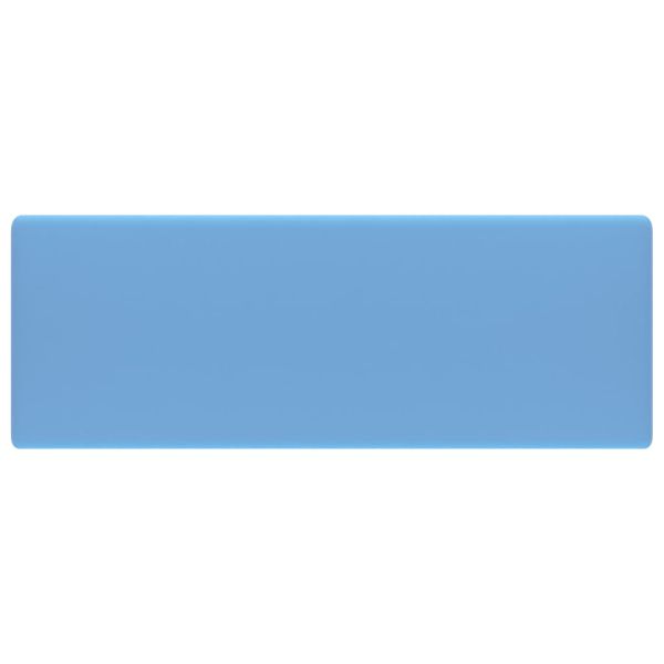 Мивка с преливник лукс квадрат светлосин мат 41x41 см керамика