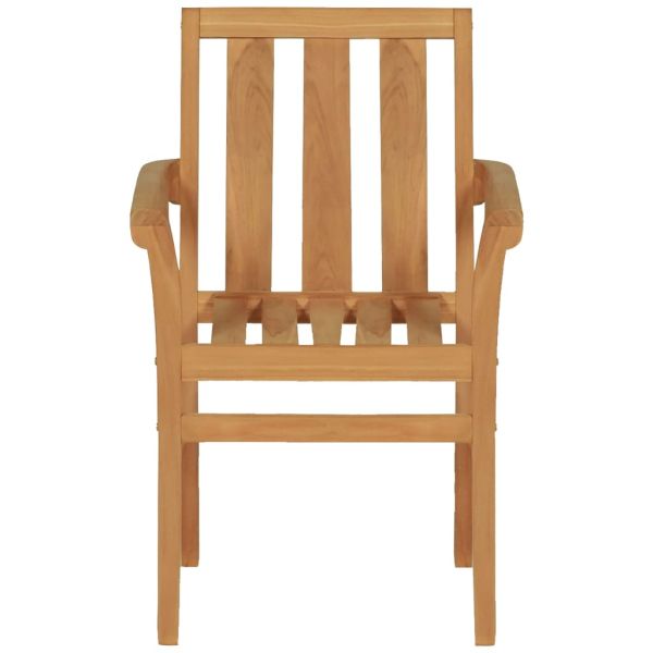 Градински трапезен комплект, 5 части, тиково дърво масив