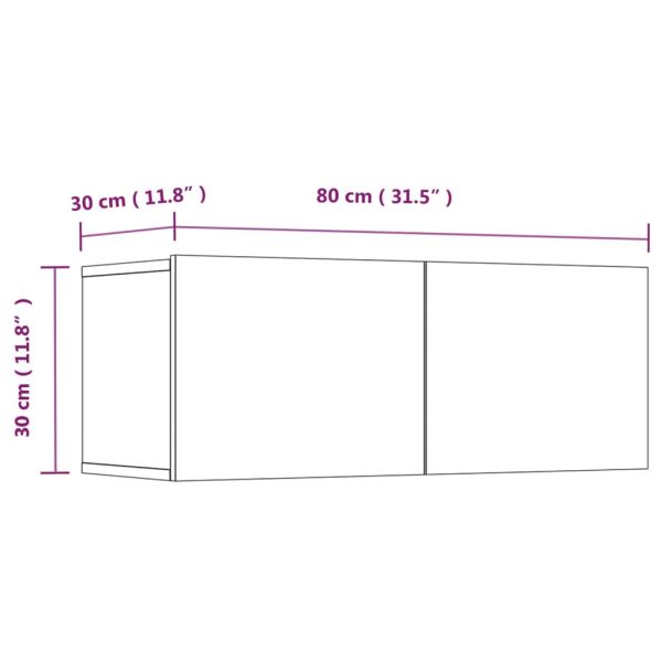 Комплект ТВ шкафове от 4 части, черно, инженерно дърво