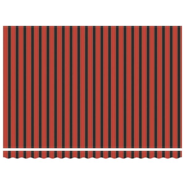 Прибираща се тента оранжево и кафяво 4,5x3 м плат и алуминий