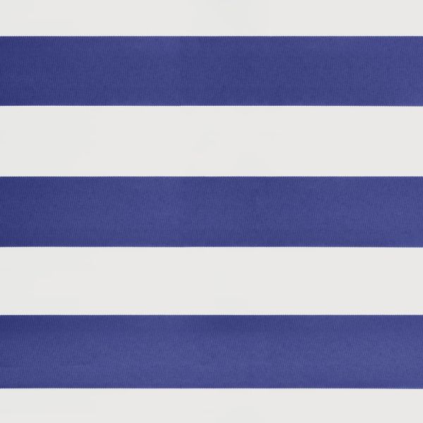 Автоматично прибираща се тента, синьо и бяло, 4,5x3 м