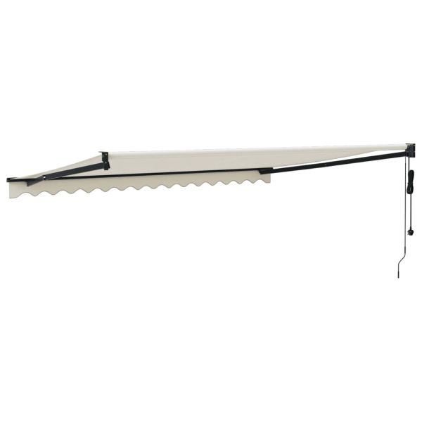 Автоматично прибираща се тента, кремаво, 4,5x3 м