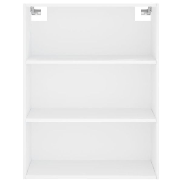 Висок шкаф, бял, 69,5x34x180 см, инженерно дърво