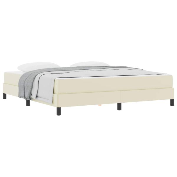 Рамка за легло с матрак Крем 180 x 200 cm текстил