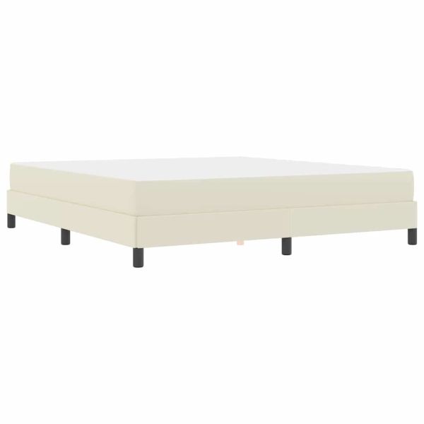 Рамка за легло с матрак Крем 180 x 200 cm текстил