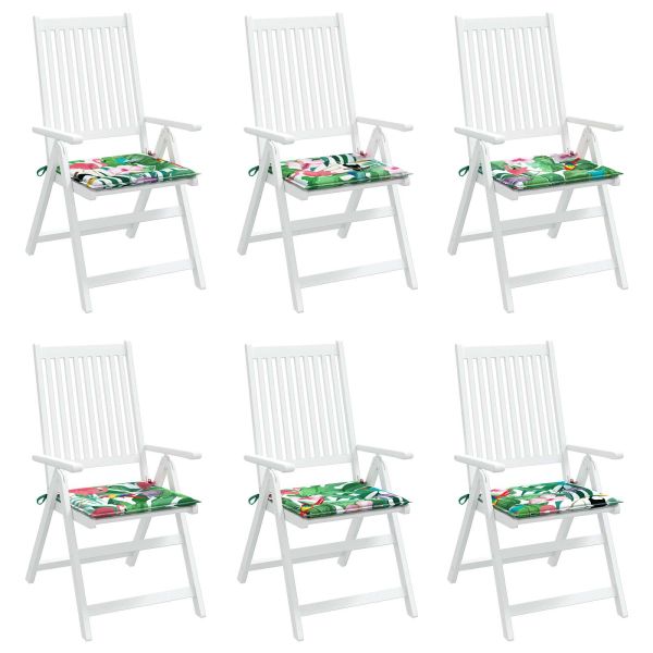Възглавници за столове 6 pcs Многоцветен 50 x 50 x 4 cm