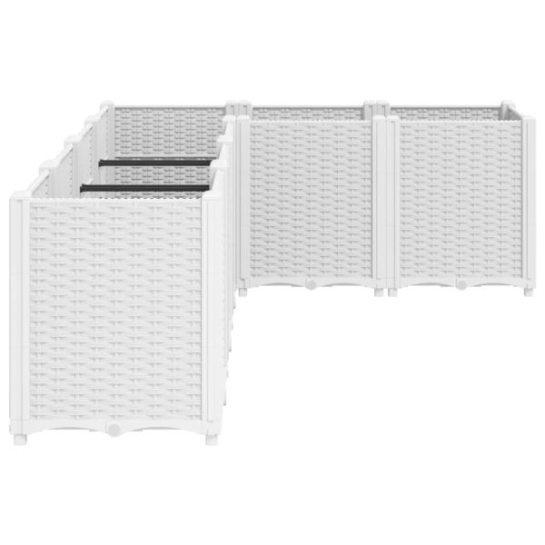 Градински сандък, бял, 160x120x53 см, PP