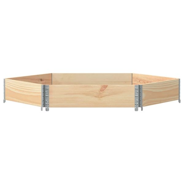 Повдигната леха шестоъгълна 160x160 см масивна чамова дървесина