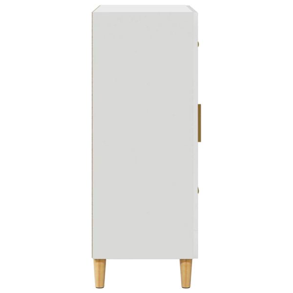 Сайдборд, бял, 69,5x34x90 см, инженерно дърво