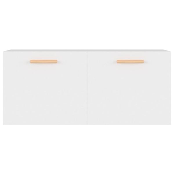 Стенен шкаф, бял, 80x35x36,5 см, инженерно дърво