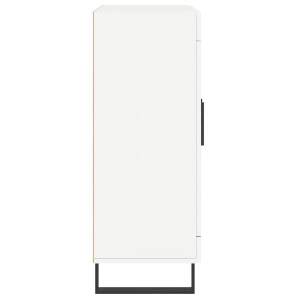 Сайдборд, бял, 69,5x34x90 см, инженерно дърво