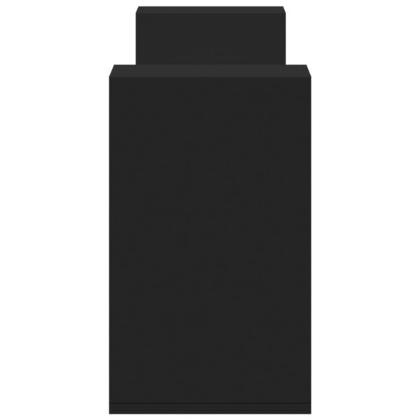 ТB шкафове, 2 бр, черни, 100x30x50 см, инженерно дърво