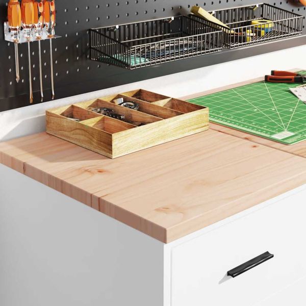 Гаражен шкаф за съхранение, бял, 40x51x85 см, бор масив