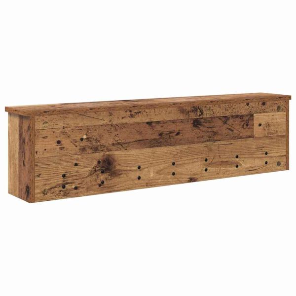 Стенен закачалка за палта с рафт Старо дърво 100 x 16 x 26 см