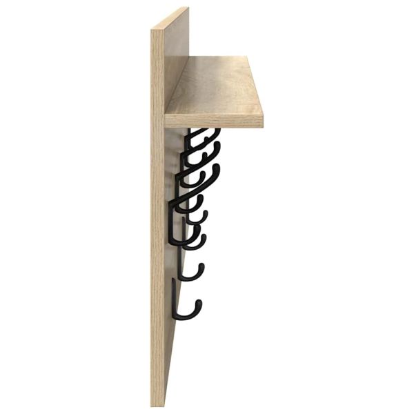 Стенен закачалка за палта с рафт Сонома дъб 80 x 40 x 12 cm