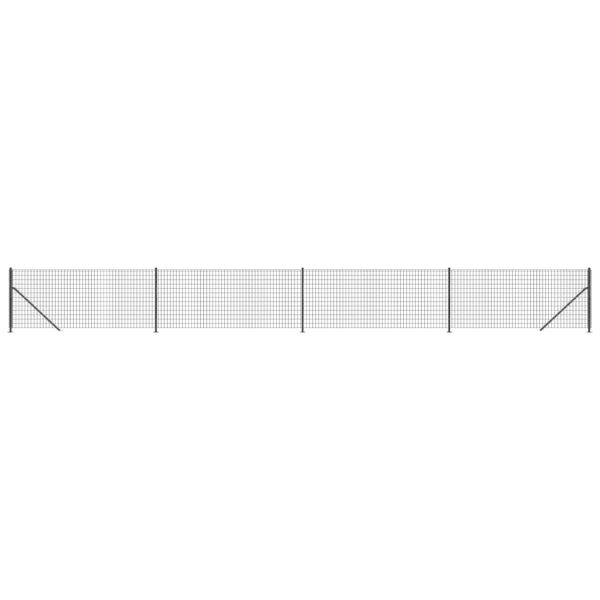 Плетена оградна мрежа с фланец, антрацит, 0,8x10 м