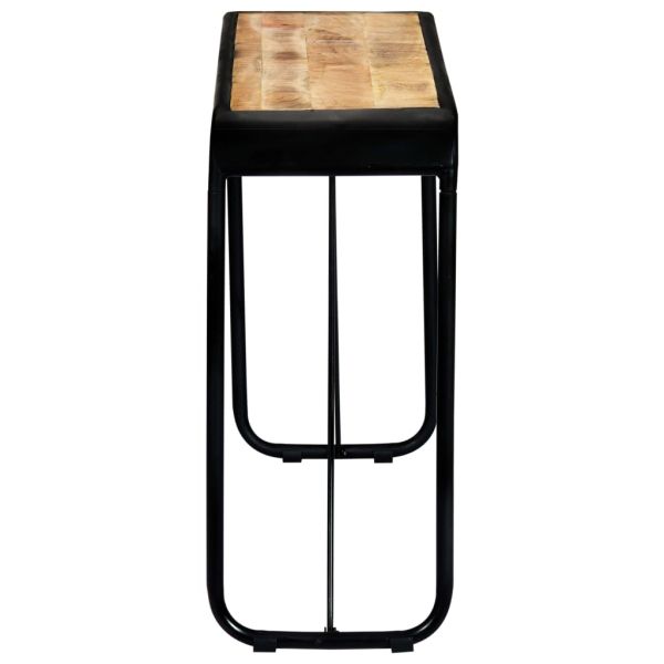 Конзолна маса, 140x35x76 cм, грубо мангово дърво масив