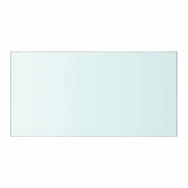 Рафтове, 2 бр, панели прозрачно стъкло, 40x20 см