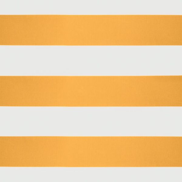 Автоматично прибираща се тента, жълто и бяло, 4,5x3 м