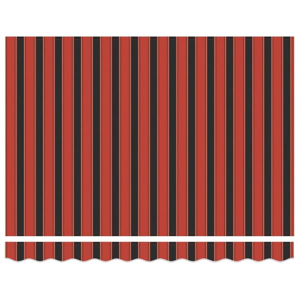 Автоматично прибираща се тента, оранжево и кафяво, 3x2,5 м