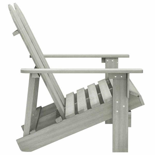 2-местен градински стол "Адирондак", чам масив, сив